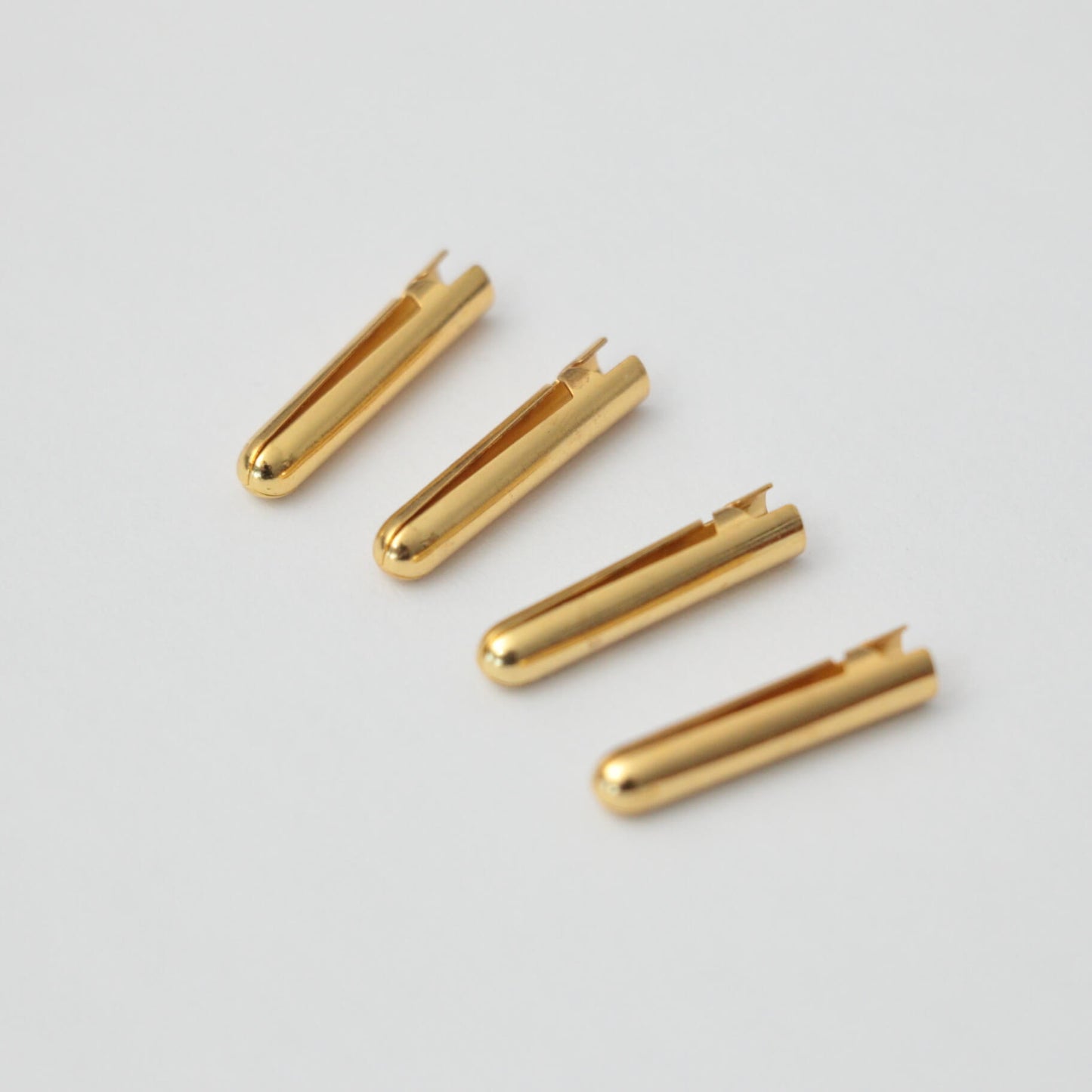 20mm Brass Metal Aglets 4pk