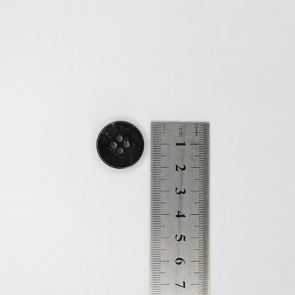 20mm Glossy Black Marble-Look 4-Hole Buttons 10pk