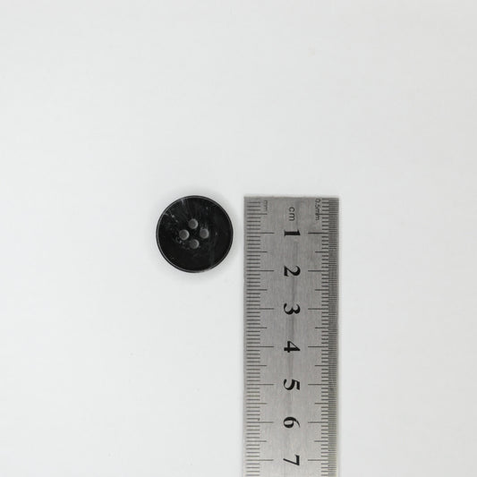 20mm Glossy Black Marble-Look 4-Hole Buttons 10pk