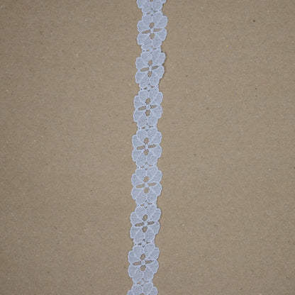 20mm Light Blue Floral-Motif Acrylic Lace Trim 5m