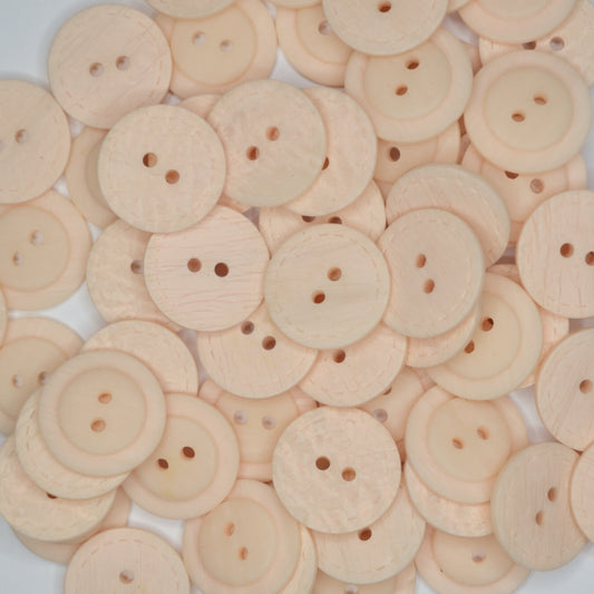 20mm Stitch-Border Pink 2 Hole Button 10pk