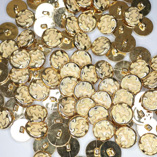 21mm Liquid Golden Shank-Hole Buttons 10pk