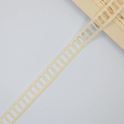 22mm Cream Guipure Type Slotted Lace Trim per/metre