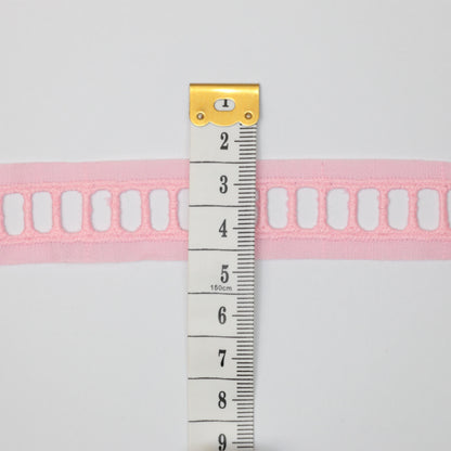 22mm Light Pink Guipure Type Lace Trim per/metre