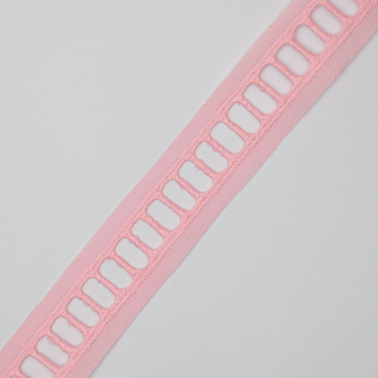 22mm Light Pink Guipure Type Lace Trim per/metre