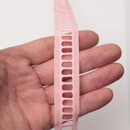 22mm Light Pink Guipure Type Lace Trim per/metre