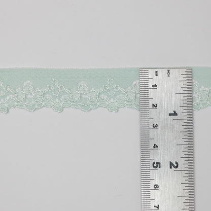 22mm Light Green Lace per/metre