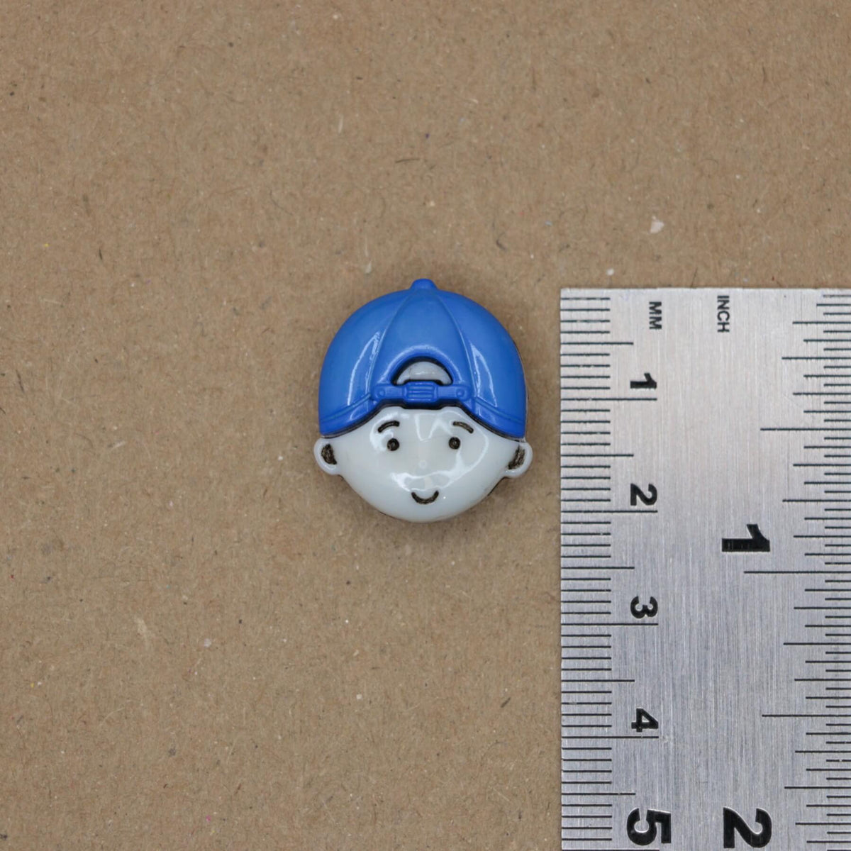 23mm Blue Cap Boy Shank-Hole Nylon Buttons 10pk