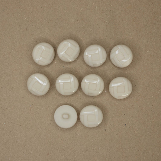 23mm Cream Knot Buttons 10pk