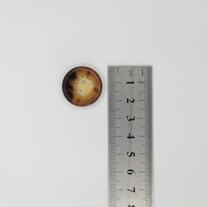 23mm Cream & Brown Marble 2-Hole Buttons 10pk