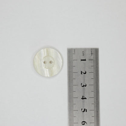 23mm Ivory Shell 2-Hole Buttons 10pk