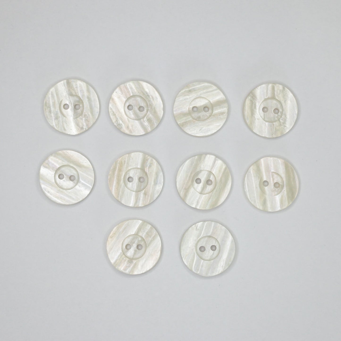23mm Ivory Shell 2-Hole Buttons 10pk