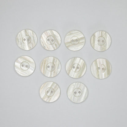 23mm Ivory Shell 2-Hole Buttons 10pk