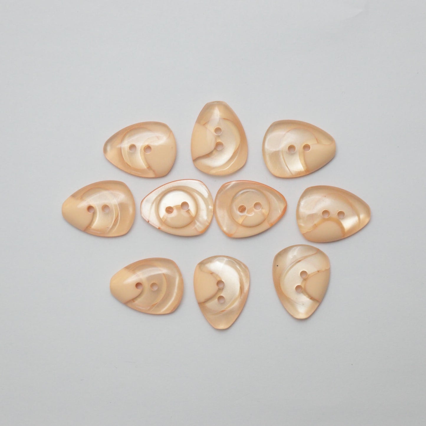 23mm Peach 2-Hole Buttons 10pk
