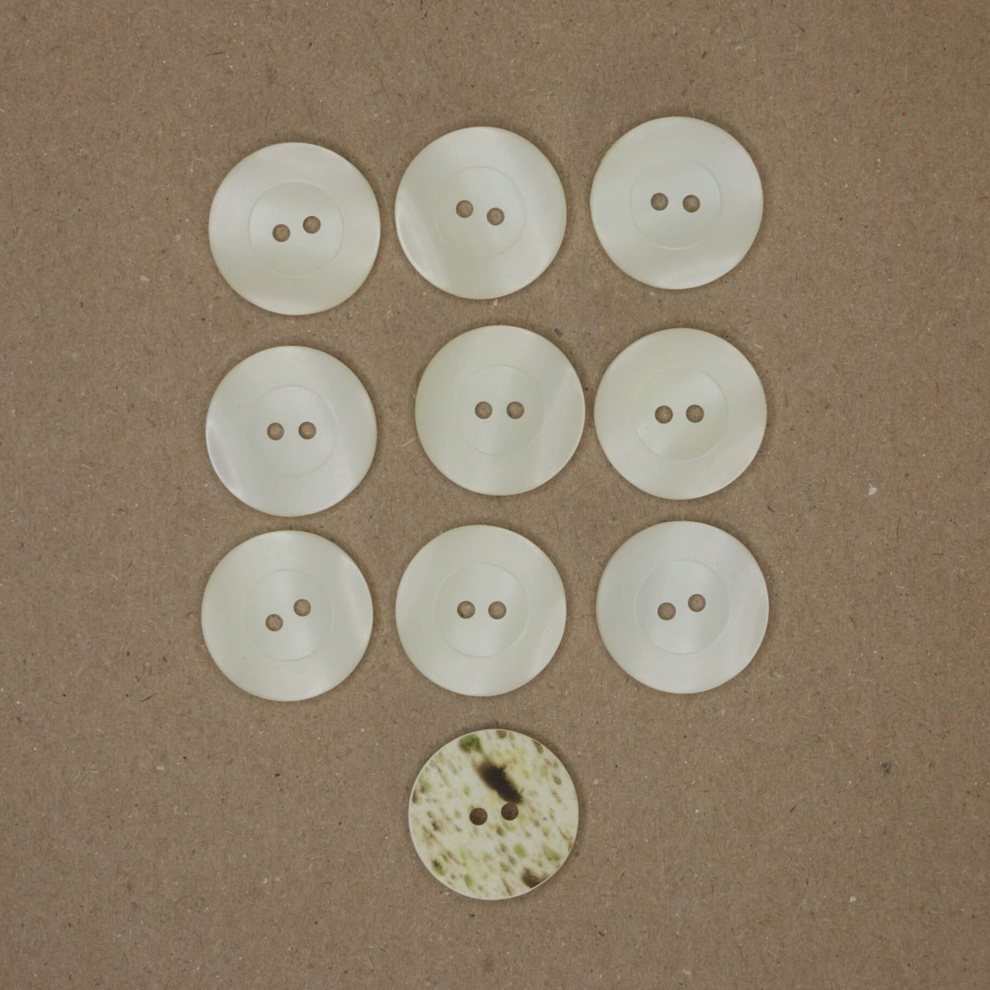 23mm Pearlescent Print-Back 2-Hole Buttons 10pk