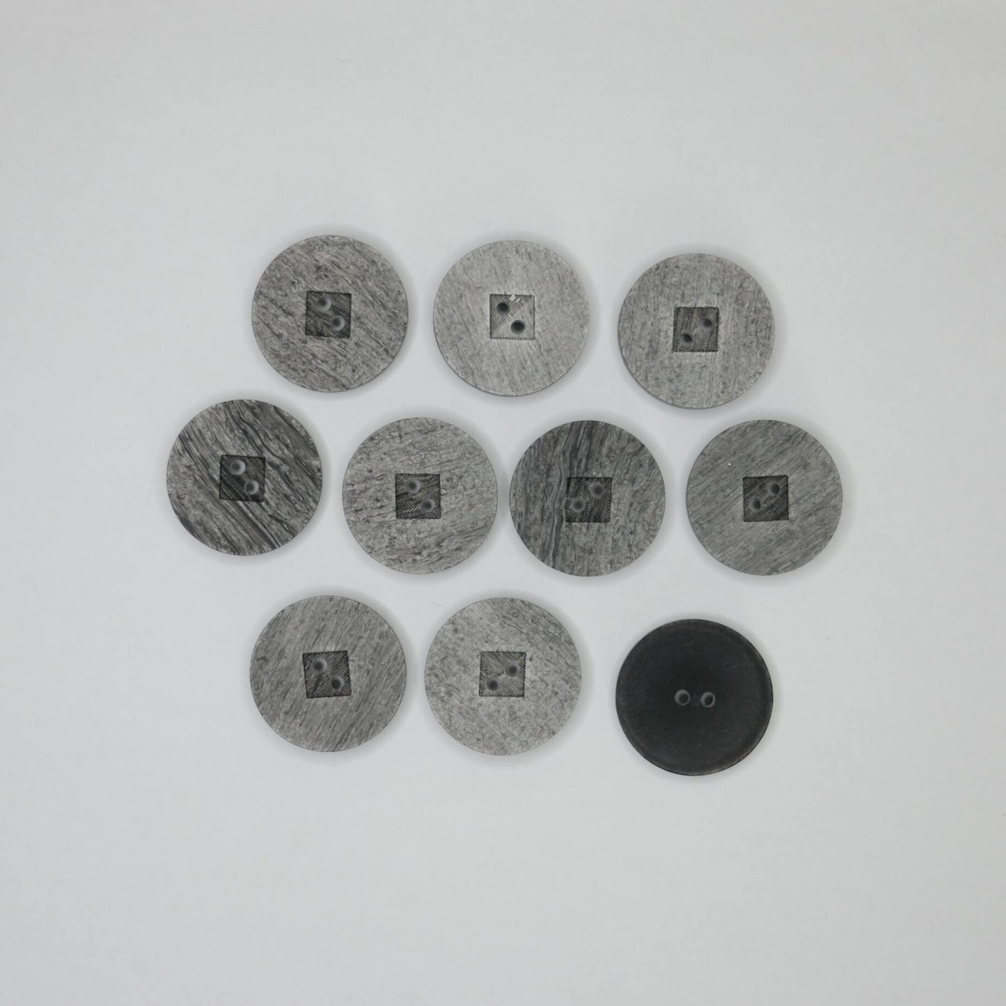23mm Slate Grey 2-Hole Buttons 10pk