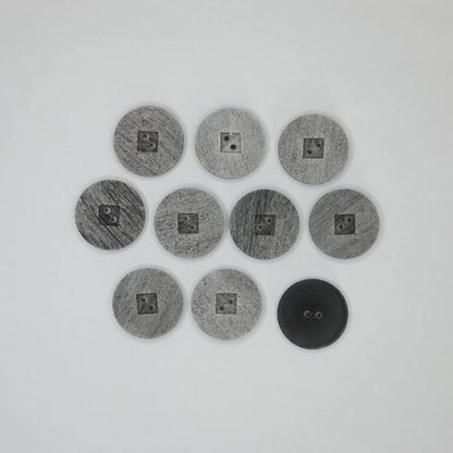23mm Slate Grey 2-Hole Buttons 10pk