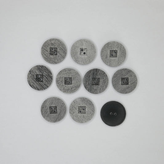 23mm Slate Grey 2-Hole Buttons 10pk