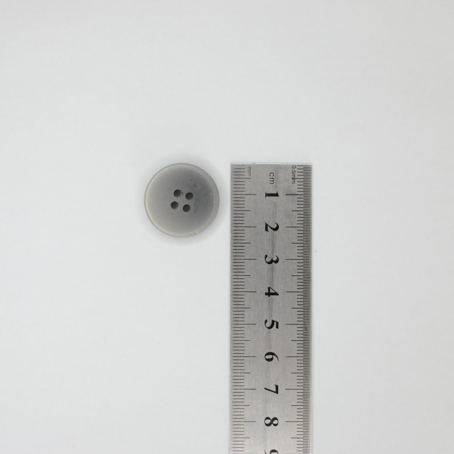 24mm Black & Grey-Rim 4-Hole Buttons 10pk