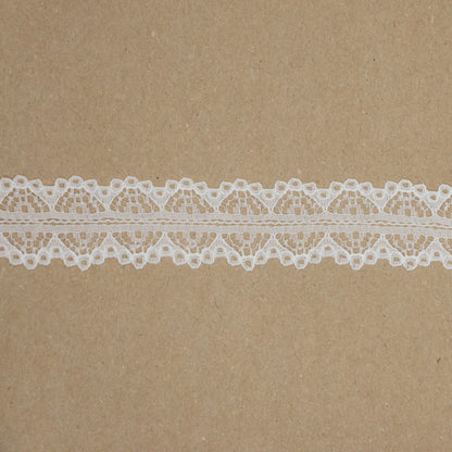 24mm White Double-Sided Lace per/metre