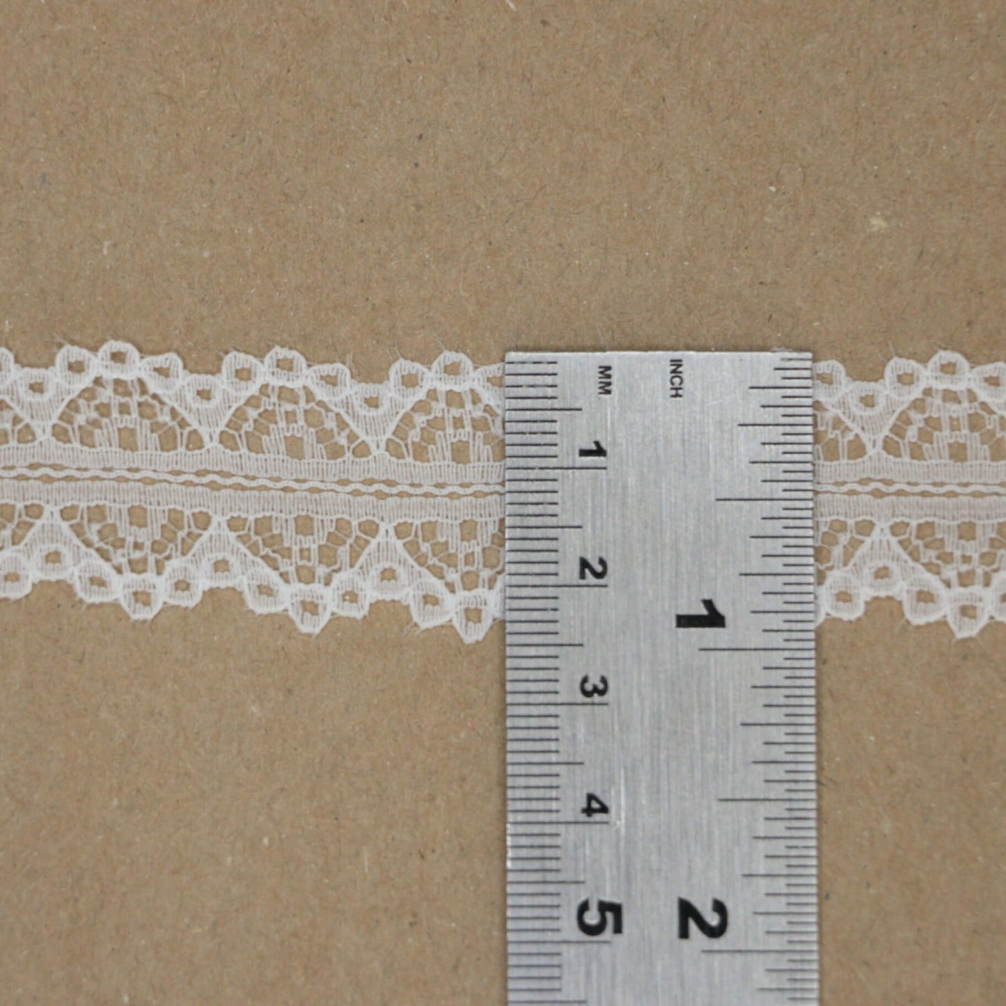 24mm White Double-Sided Lace per/metre
