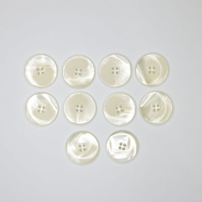 24mm Ivory Pearlescent 4-Hole Buttons 10pk