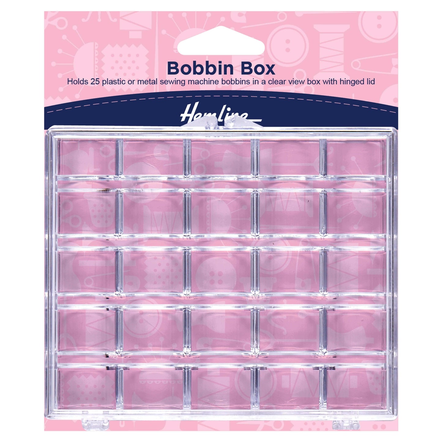 Plastic Bobbin Box Holds 25 Spools