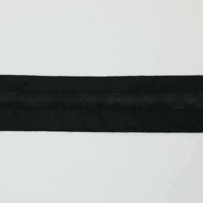 25mm Black Cotton Folded Bias-Binding per/metre