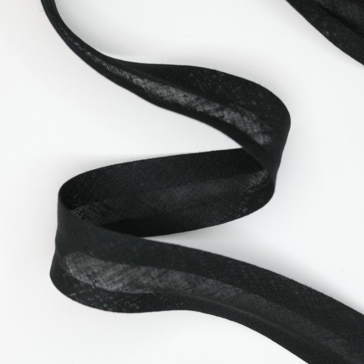 25mm Black Cotton Folded Bias-Binding per/metre