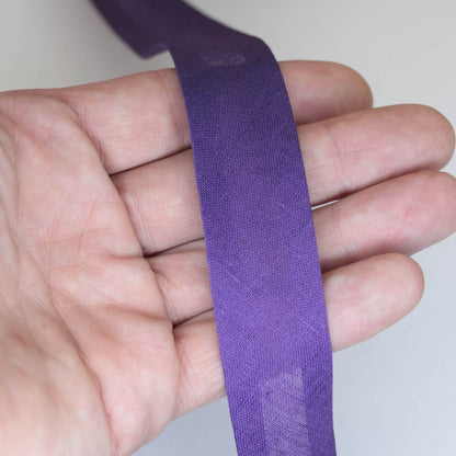 25mm Purple Cotton Folded Bias-Binding per/metre