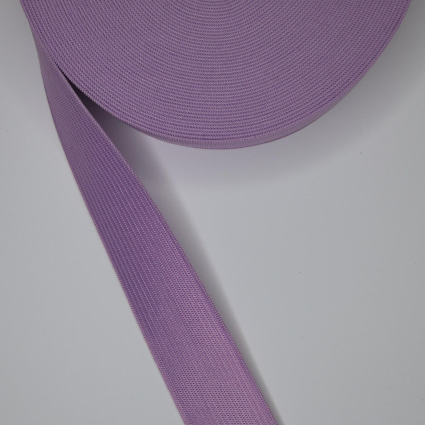 25mm Lilac Coloured Loom Elastic 1m