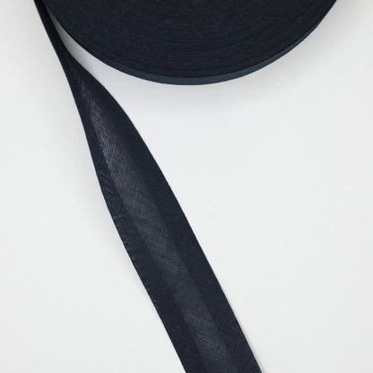 25mm Navy Cotton Folded Bias-Binding per/metre