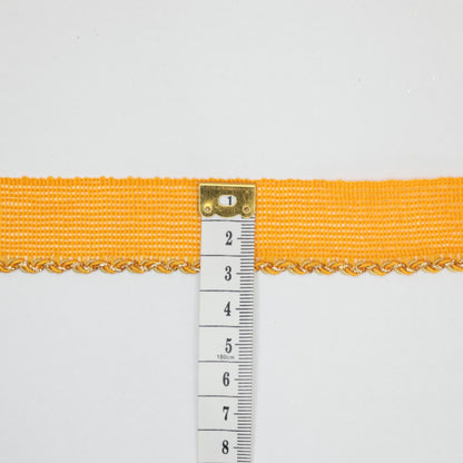 25mm Orange Woven Trim w/Gold Edge Trim per/metre