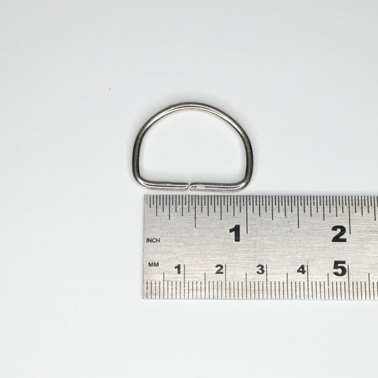 25mm Silvery Metal D-Rings 6pk