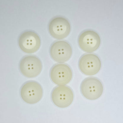 25mm Off-White Translucent 4-Hole Buttons 10pk