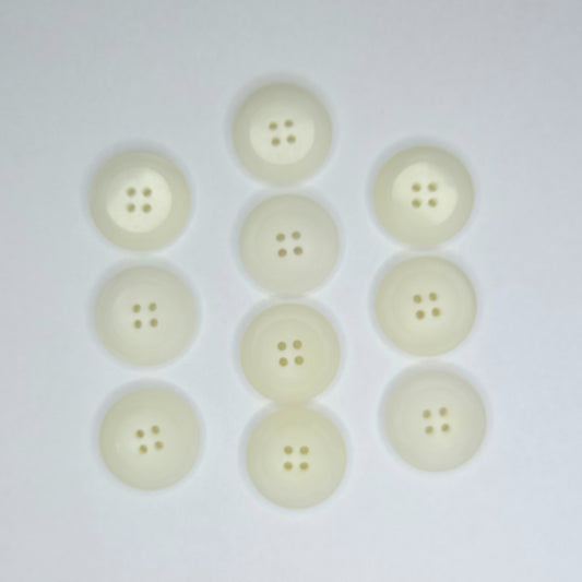 25mm Off-White Translucent 4-Hole Buttons 10pk