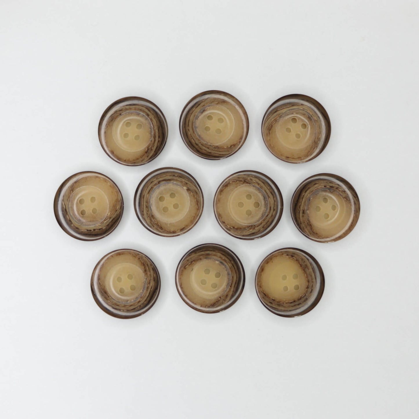 26mm Tan Marble-Look 4-Hole Buttons 10pk