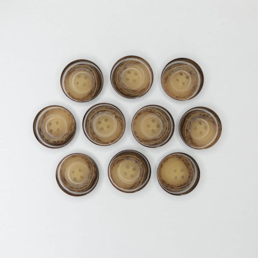 26mm Tan Marble-Look 4-Hole Buttons 10pk