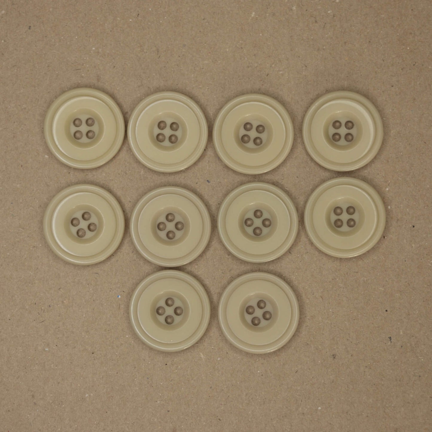 28mm Large Cream 4-Hole Buttons 10pk