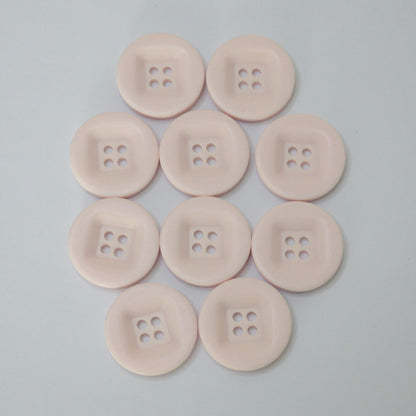 28mm Light Pink 4-Hole Plastic Buttons 10pk