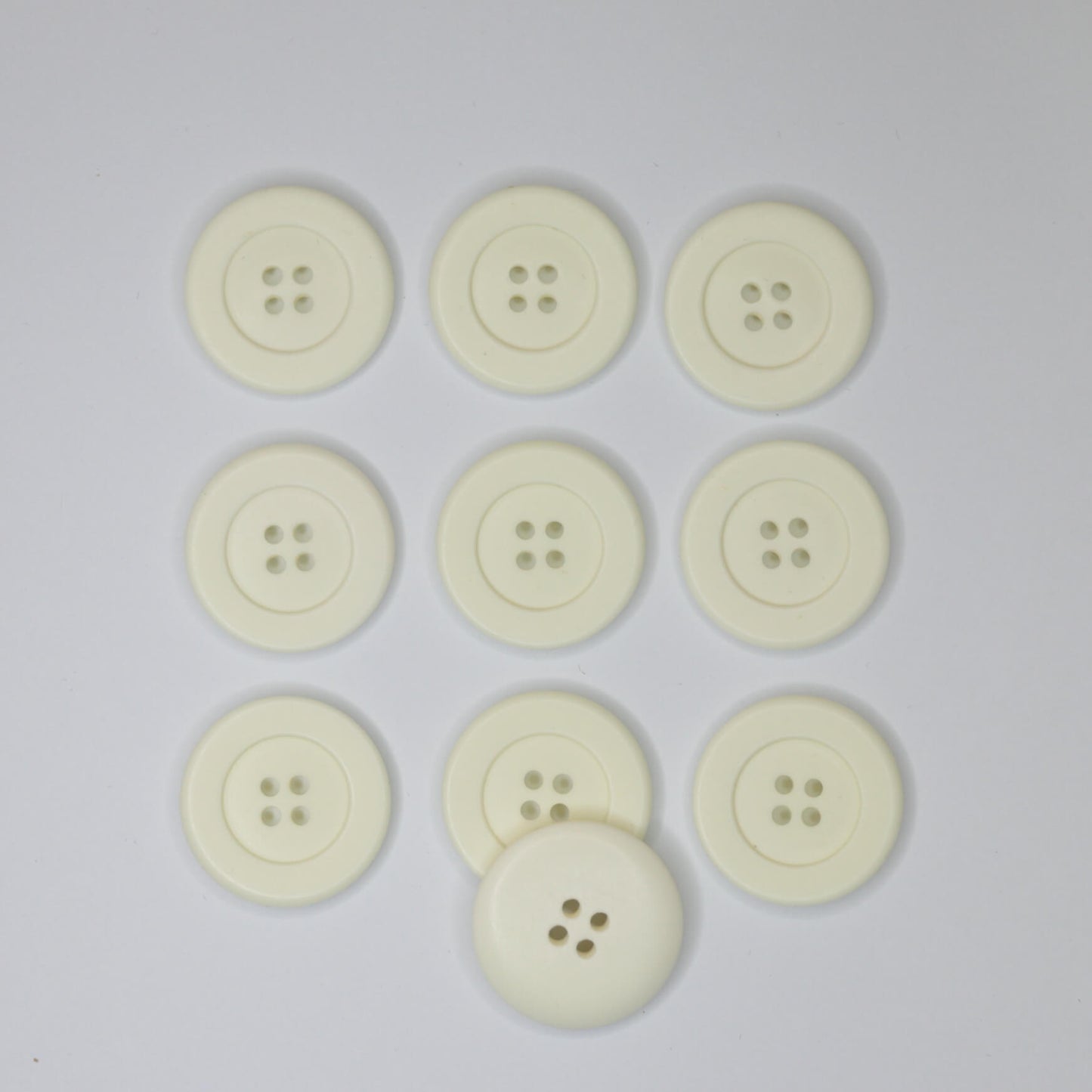 28mm Off-White 4-Hole Buttons 10pk