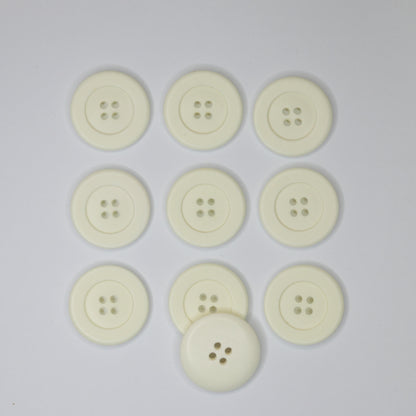 28mm Off-White 4-Hole Buttons 10pk