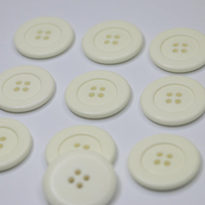28mm Off-White 4-Hole Buttons 10pk