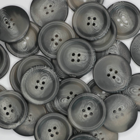 28mm Grey Mottled 4 Hole Buttons 10pk