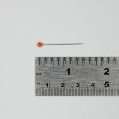30mm Assorted Colour Glass Headed Pins 80pk