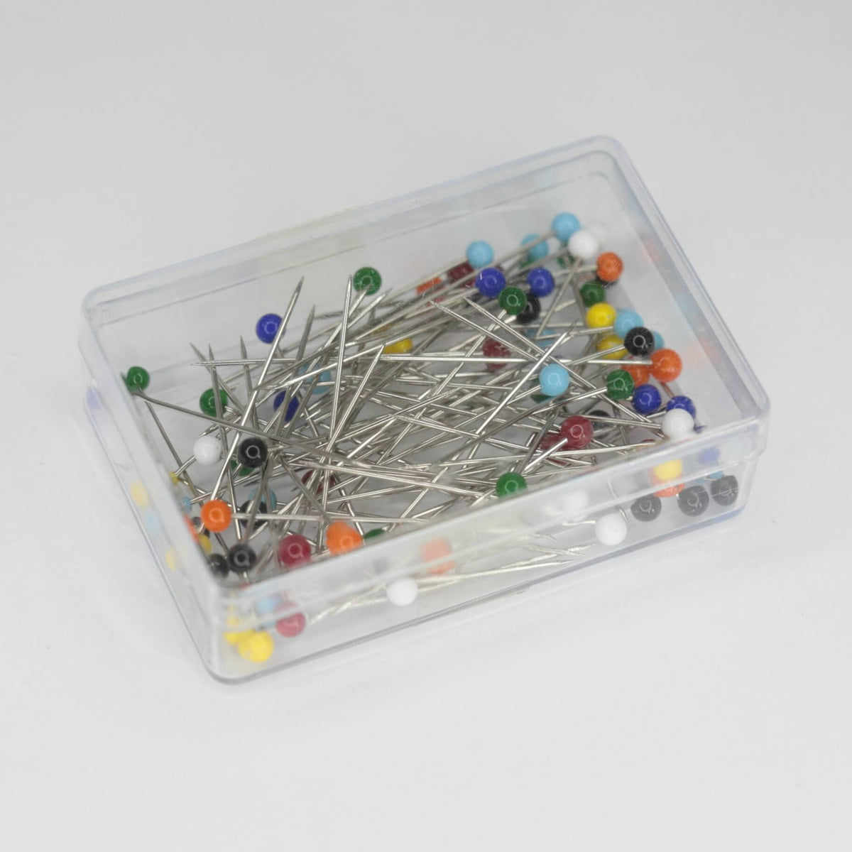 30mm Assorted Colour Glass Headed Pins 80pk