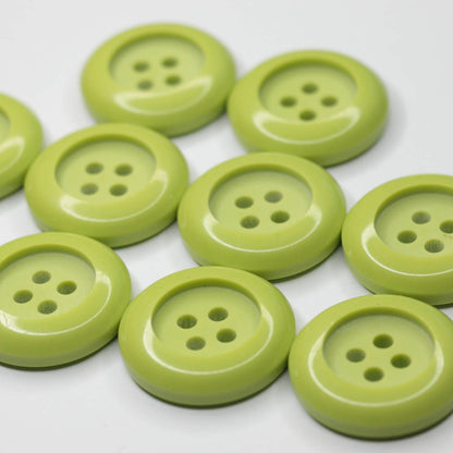 30mm Chunky Green 4H Buttons 10pk