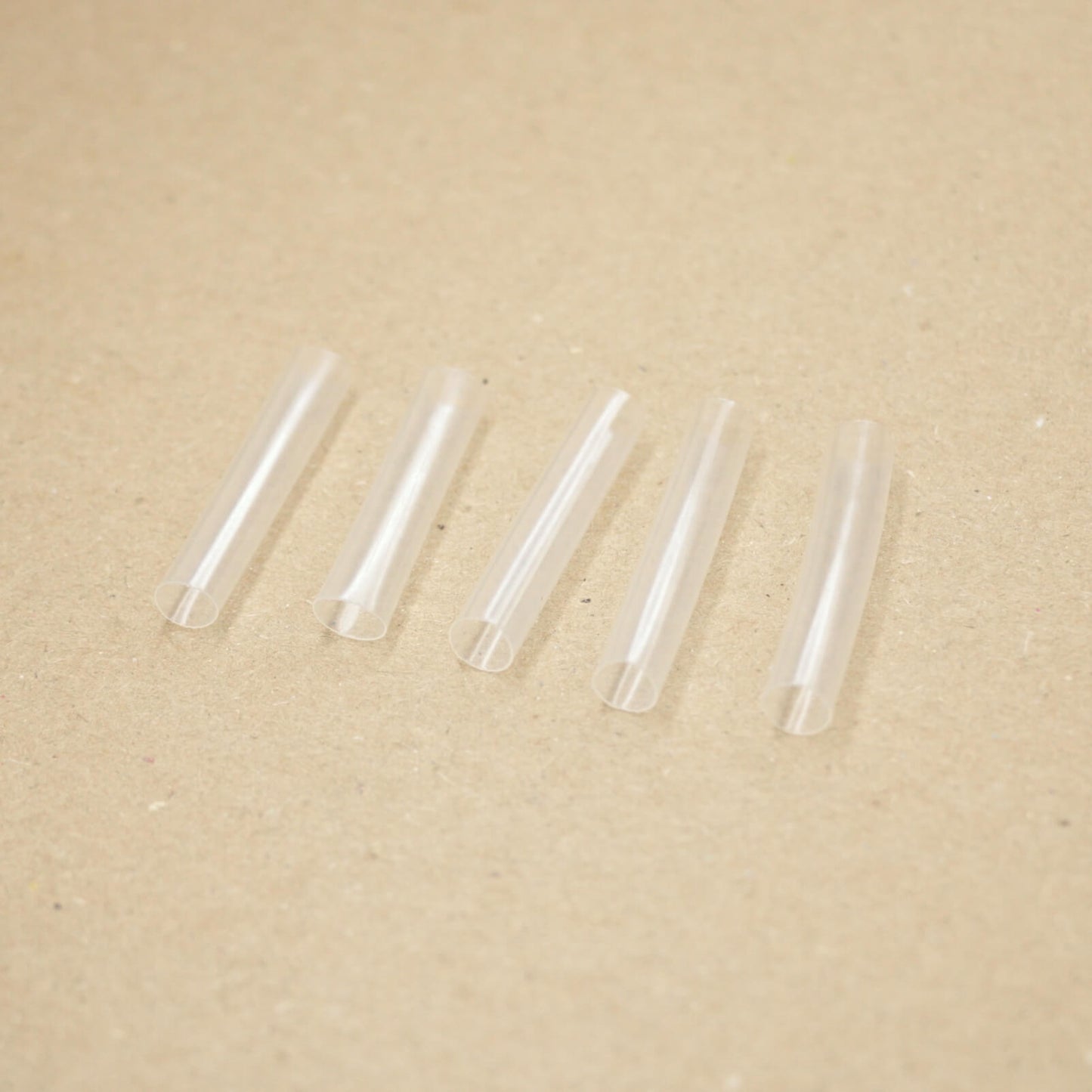 30mm x 5mm Transparent Shoelace Tips Heat-Shrinkable PVC Tubes 5pk