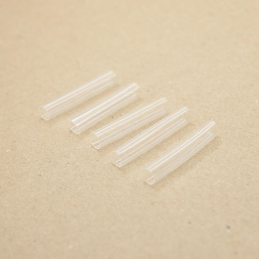 30mm x 5mm Transparent Shoelace Tips Heat-Shrinkable PVC Tubes 5pk