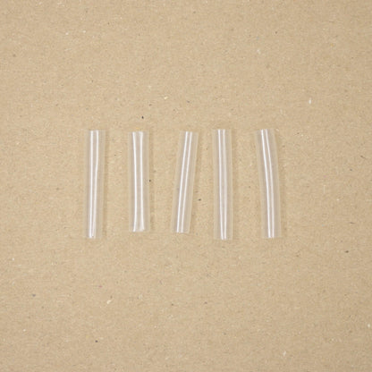 30mm x 5mm Transparent Shoelace Tips Heat-Shrinkable PVC Tubes 5pk